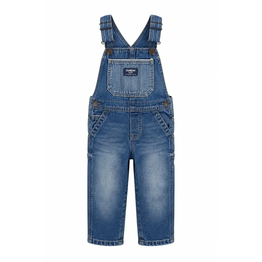 Osh Kosh Denim Overalls bibs Classic casual toddler school kids outdoor blue